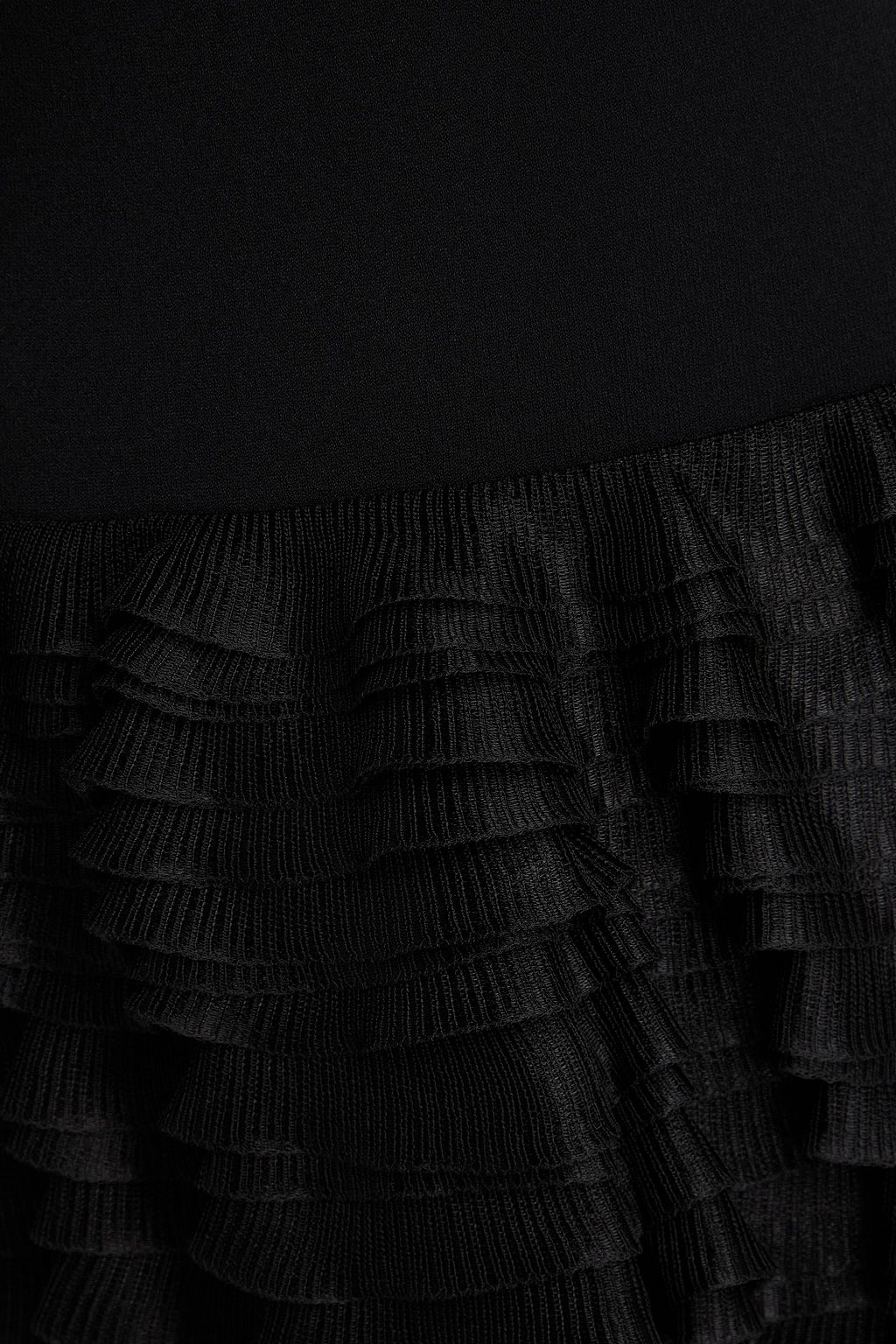 ALAÏA Ruffled knitted midi dress