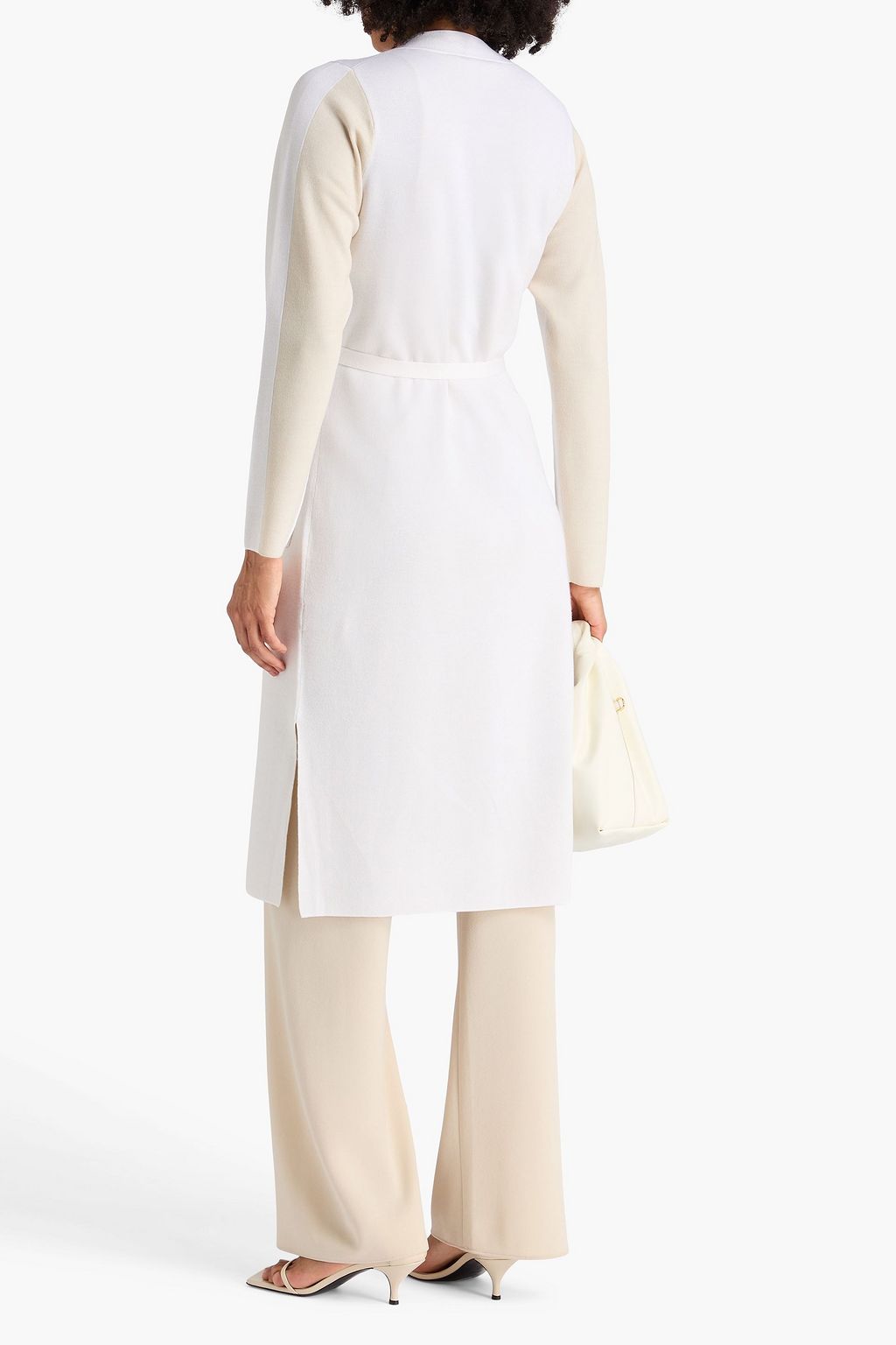 JOSEPH Belted merino wool-blend cardigan