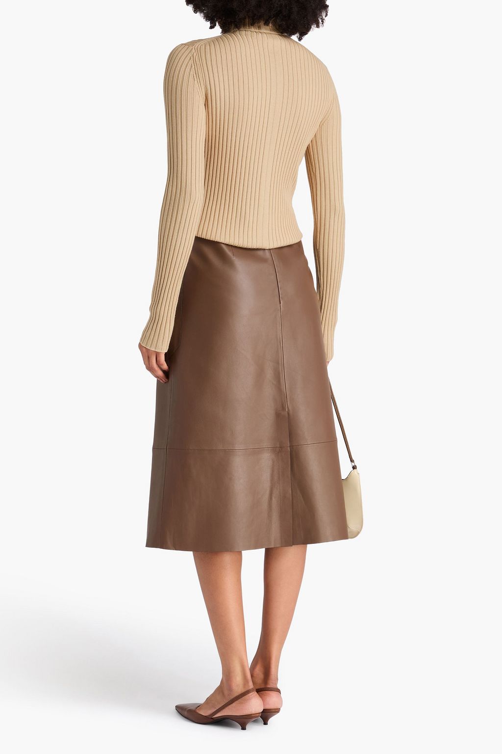 JOSEPH Ribbed merino wool and silk-blend turtleneck sweater
