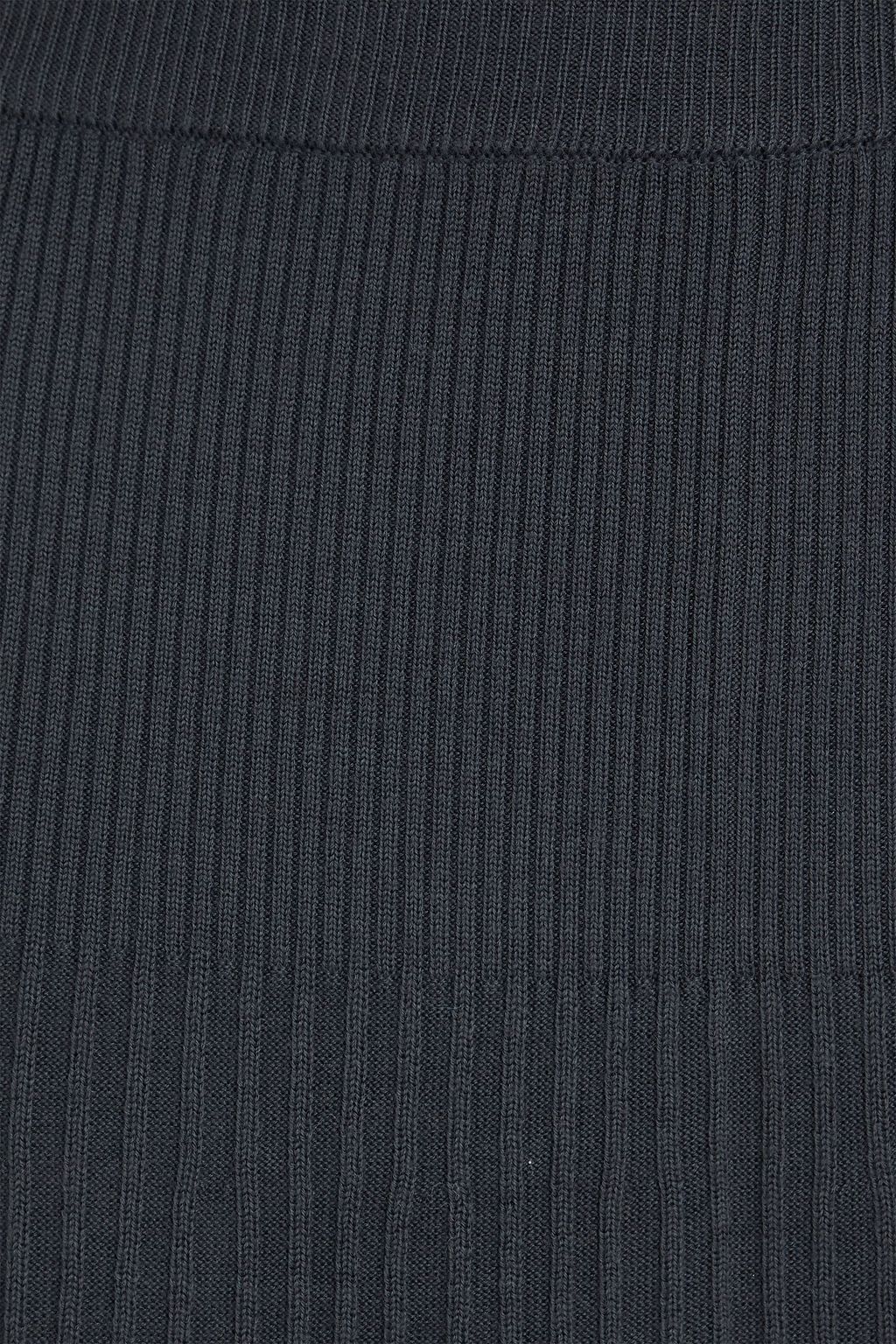 JOSEPH Ribbed merino wool midi skirt