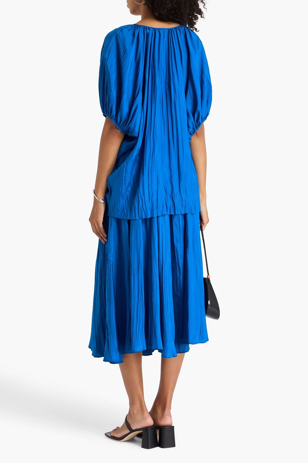 JOSEPH Birela plissé silk-habotai top