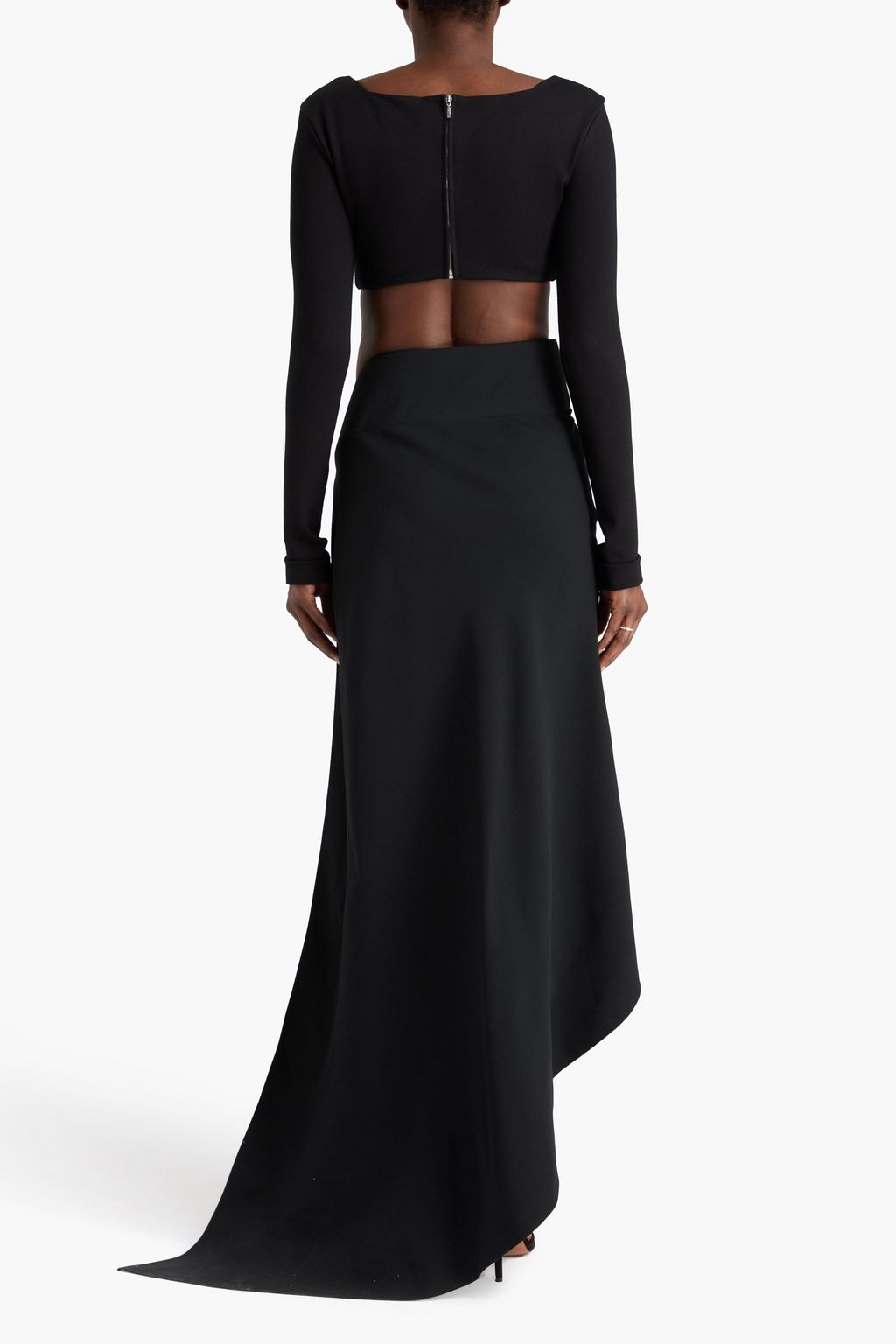 ALAÏA Asymmetrischer Rock „Spiral“ aus Cady aus einer Seiden-Wollmischung