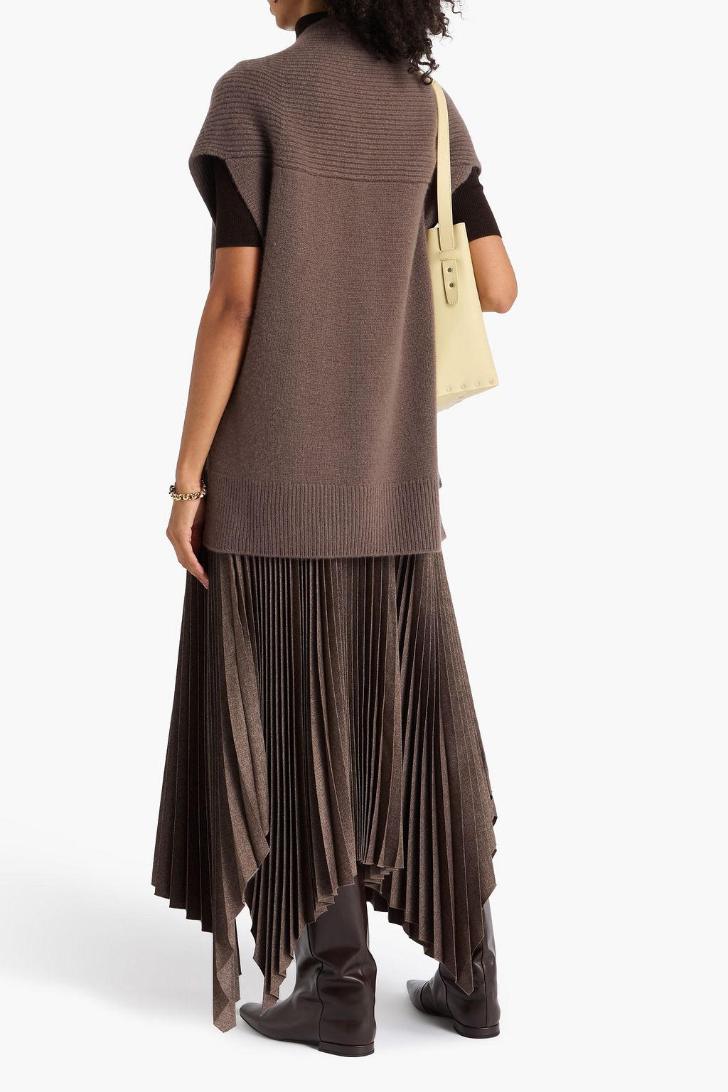 JOSEPH Ribbed cashmere vest