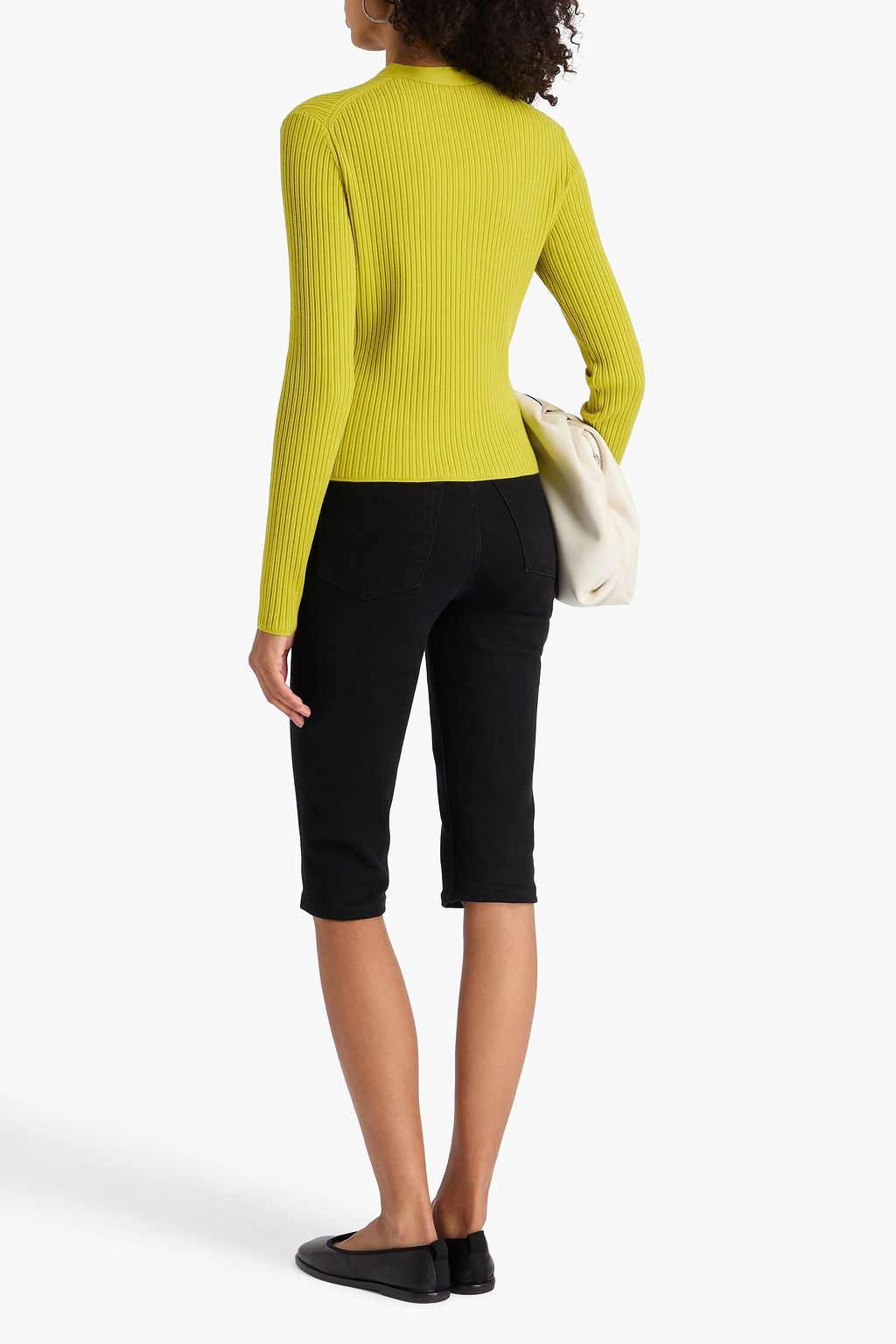 JOSEPH Ribbed merino wool cardigan