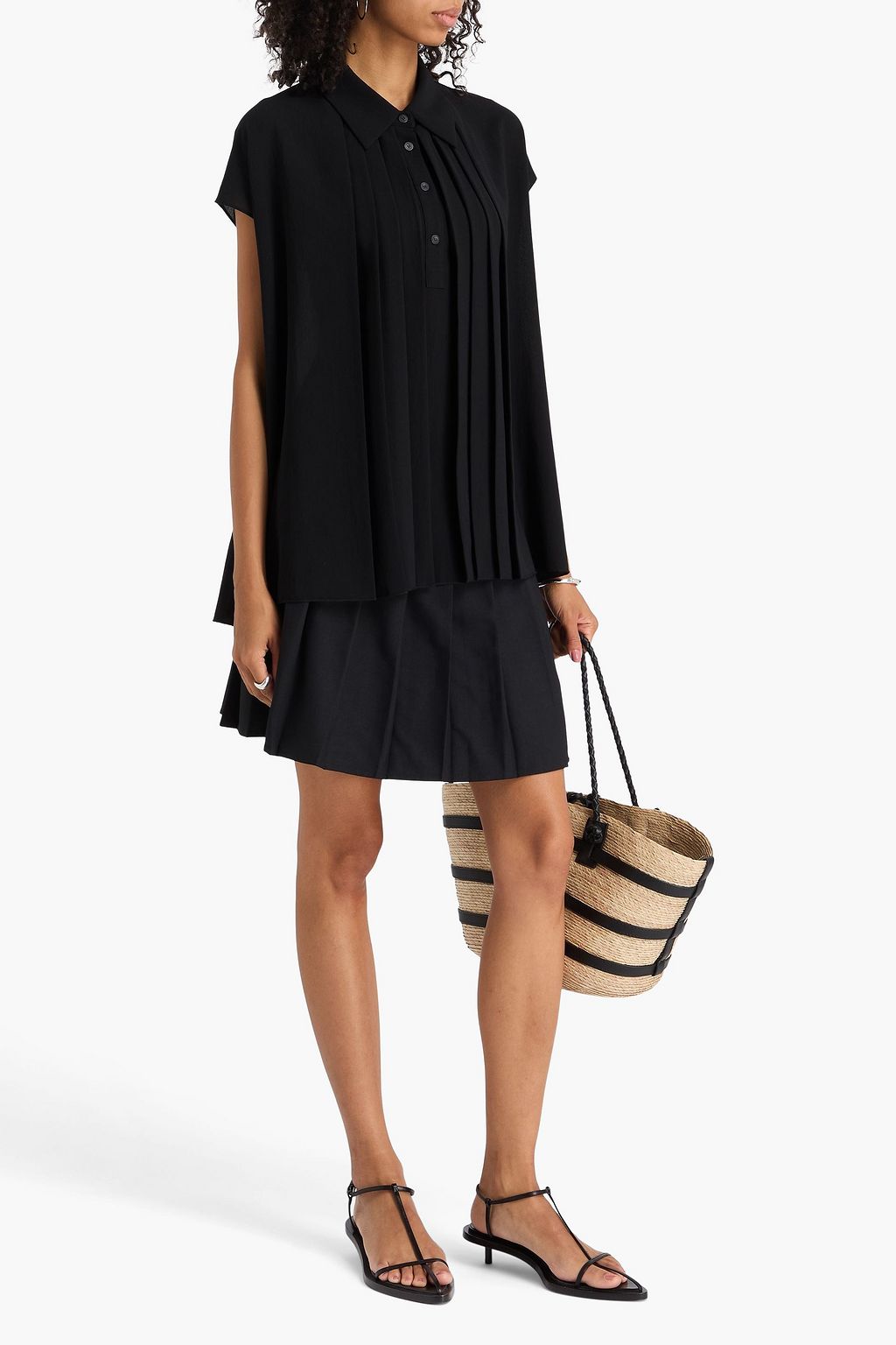 JOSEPH Antin pleated crepe top