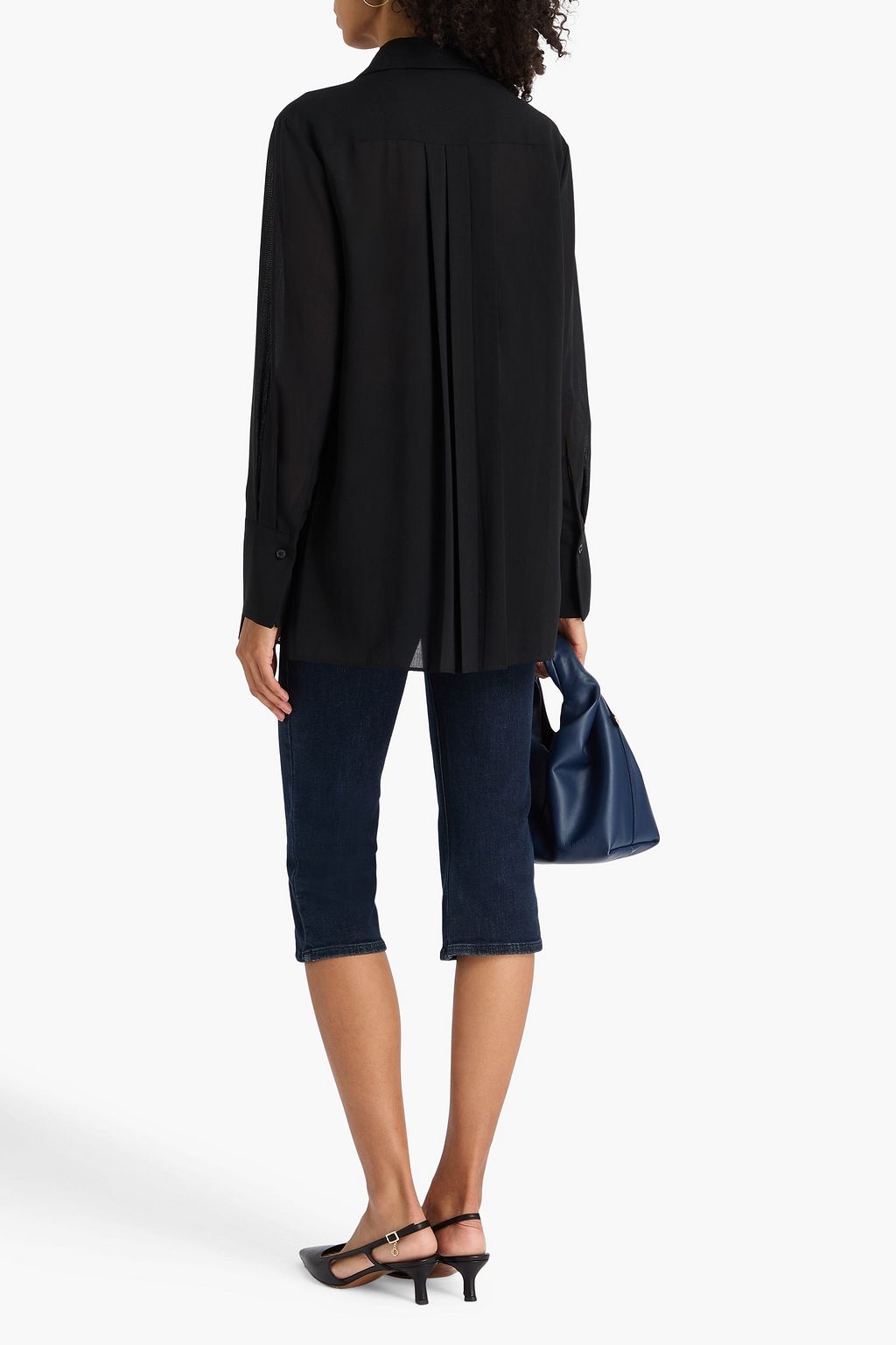 JOSEPH Lili pleated wool-blend shirt