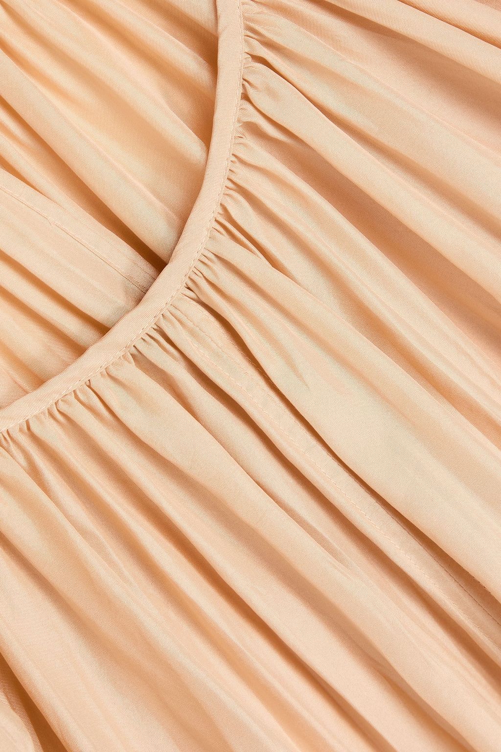 JOSEPH Birela plissé silk-habotai top
