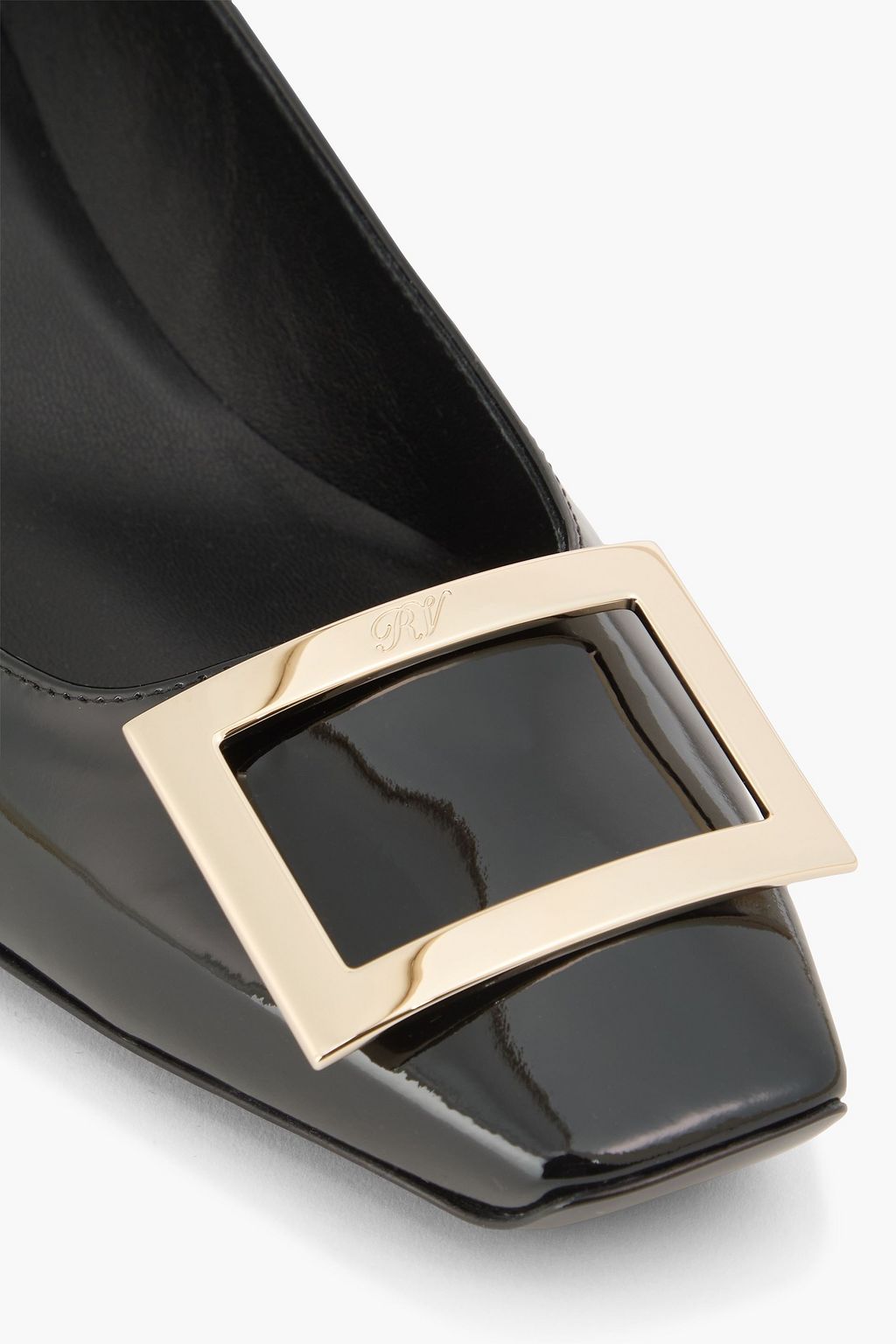 ROGER VIVIER Trompette buckle-embellished patent-leather pumps