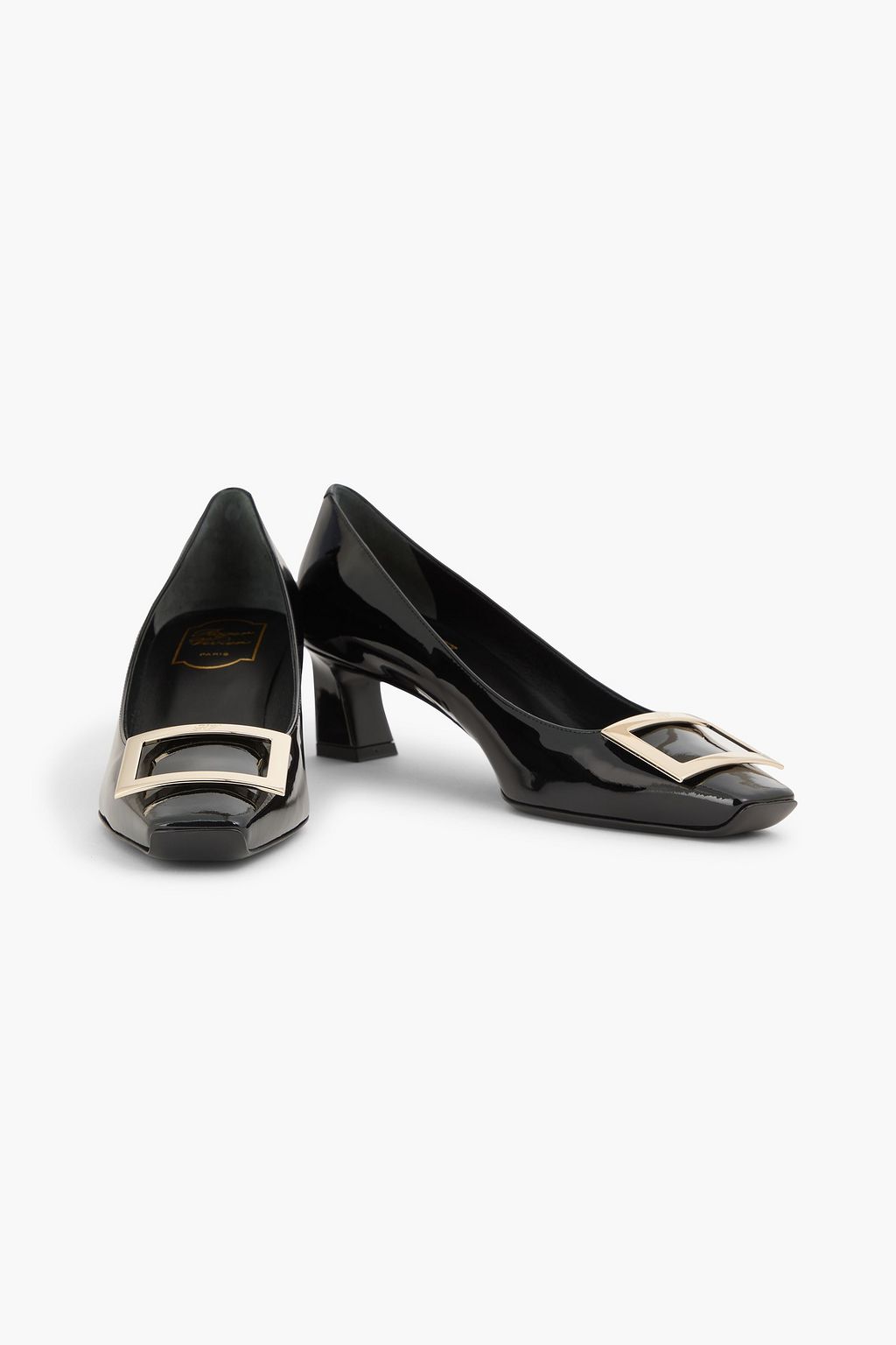 ROGER VIVIER Trompette buckle-embellished patent-leather pumps