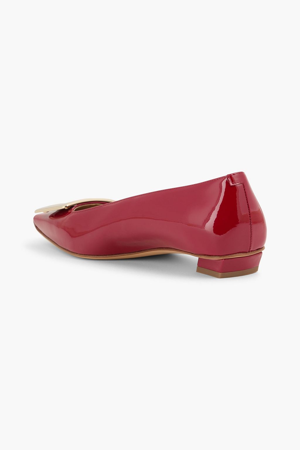 ROGER VIVIER Belle Vivier buckle-embellished patent-leather ballet flats