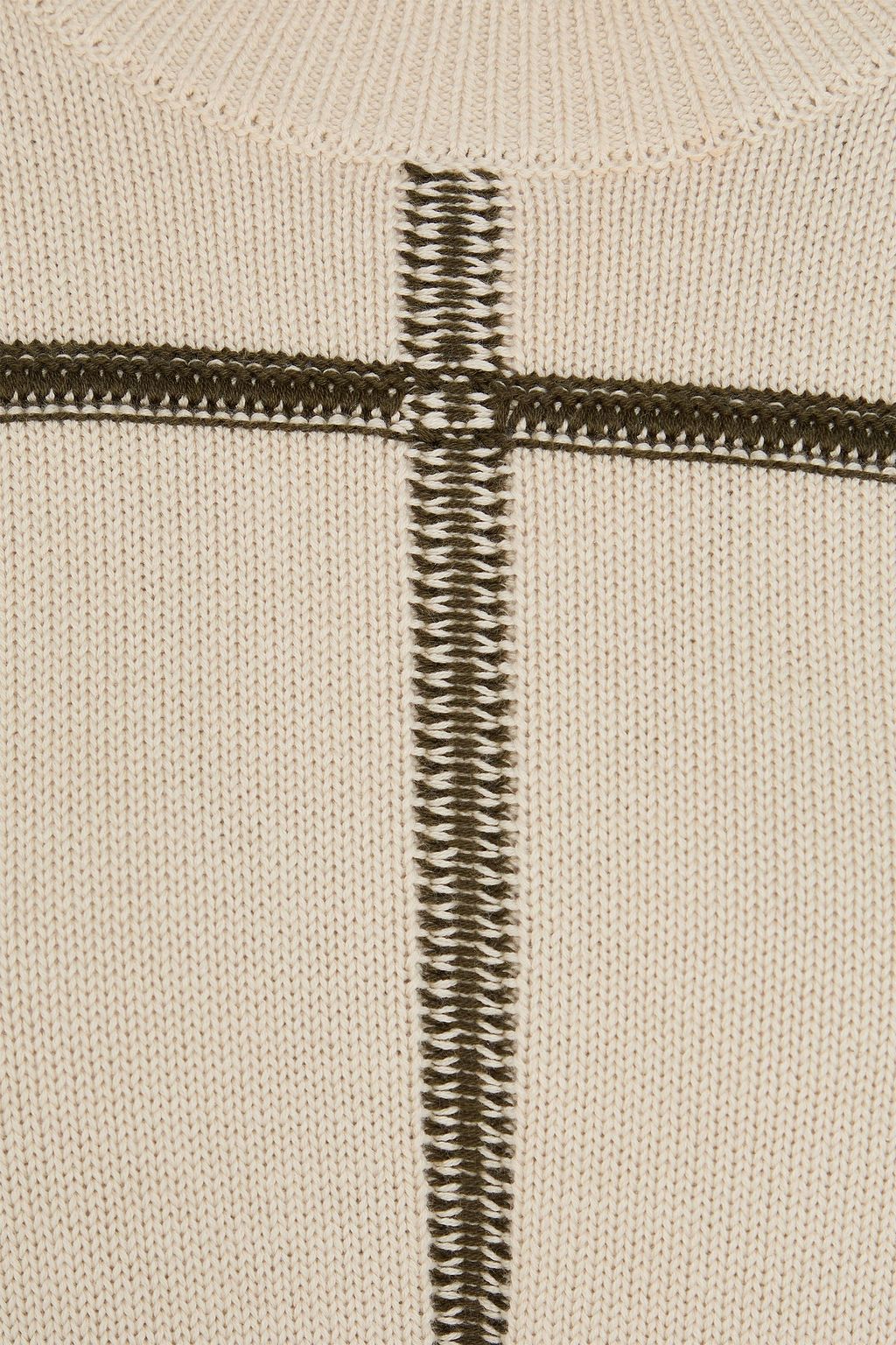 JOSEPH Checked cotton and silk-blend sweater
