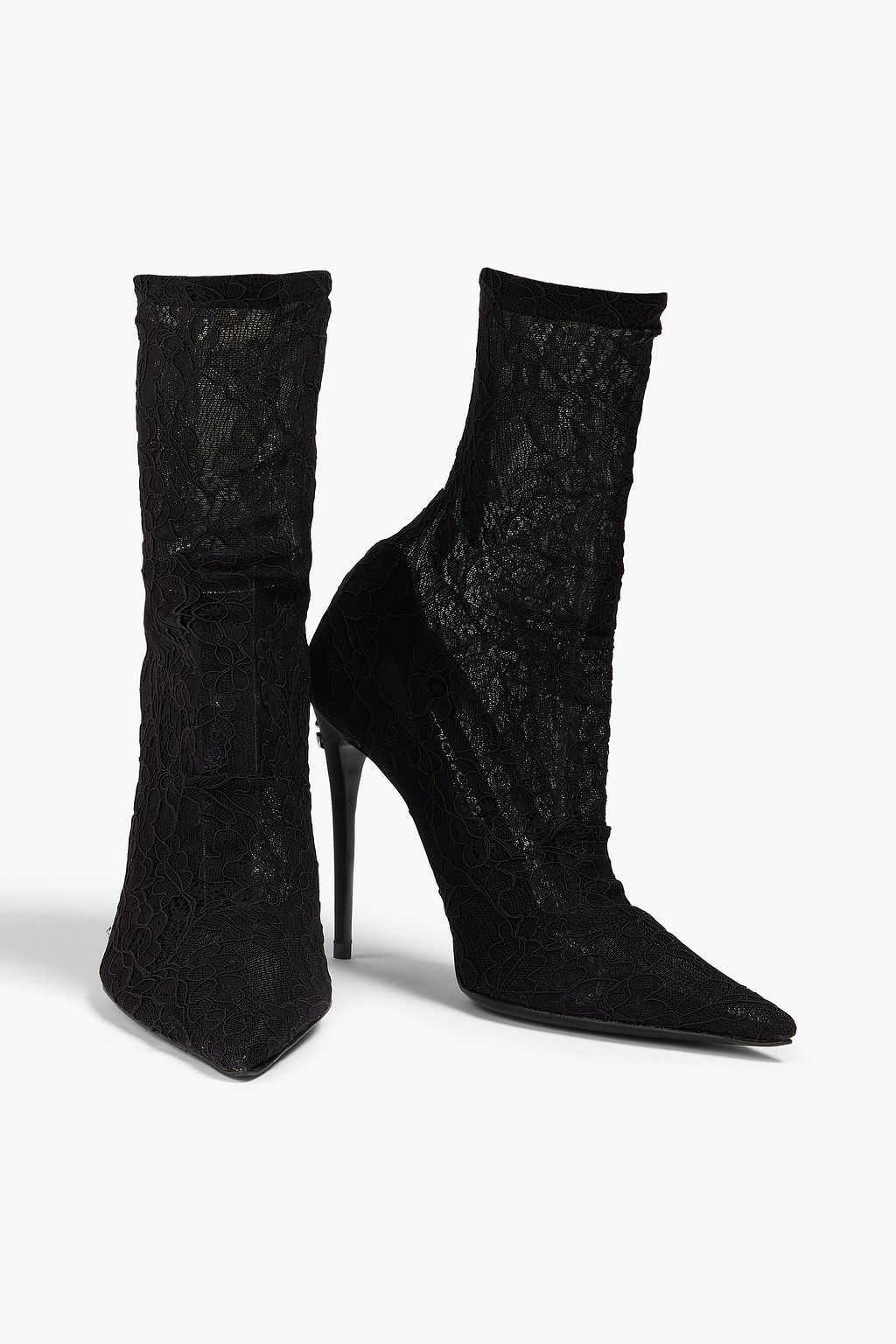 DOLCE&GABBANA ストレッチレース ソックブーツ