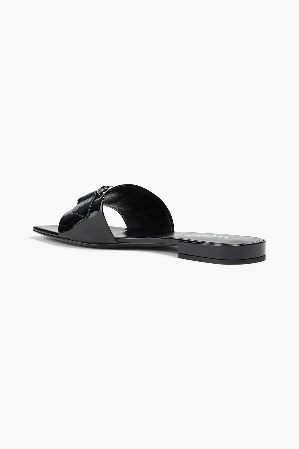 VERSACE Medusa embellished patent-leather slides