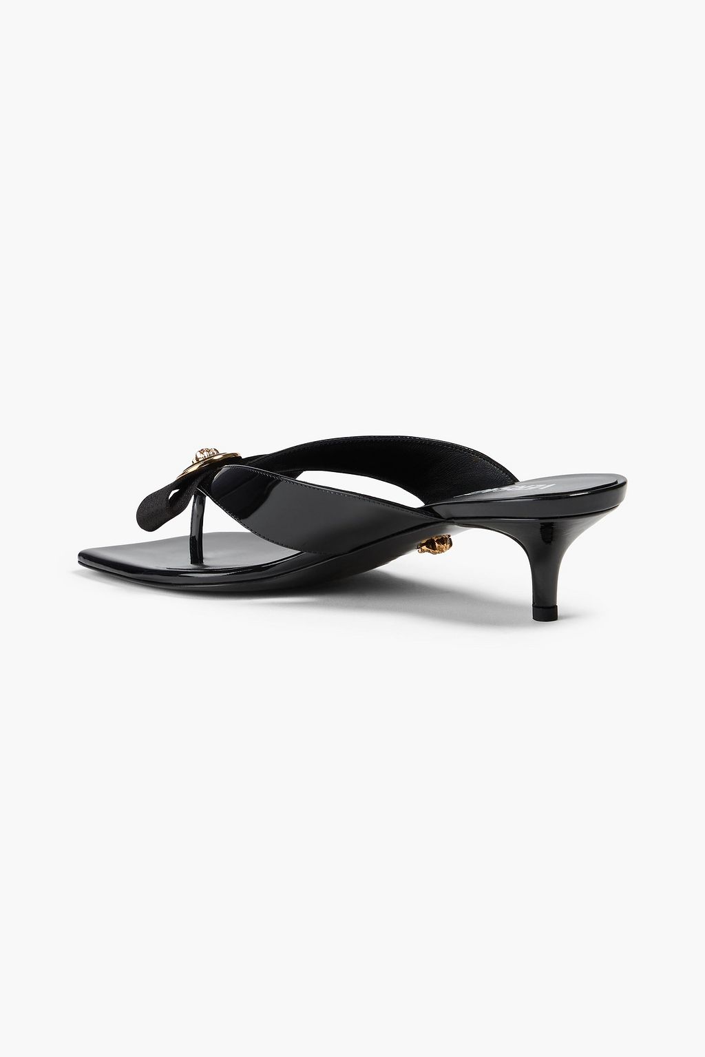 VERSACE Gianni Ribbon patent-leather mules