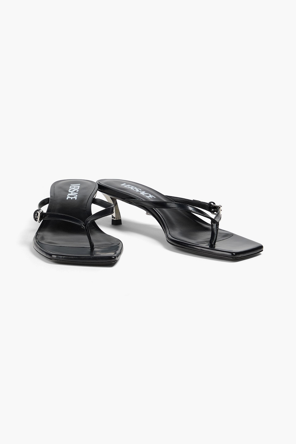  Versace - Mules „pin-point“ Aus Leder - Schwarz - Eu 36 