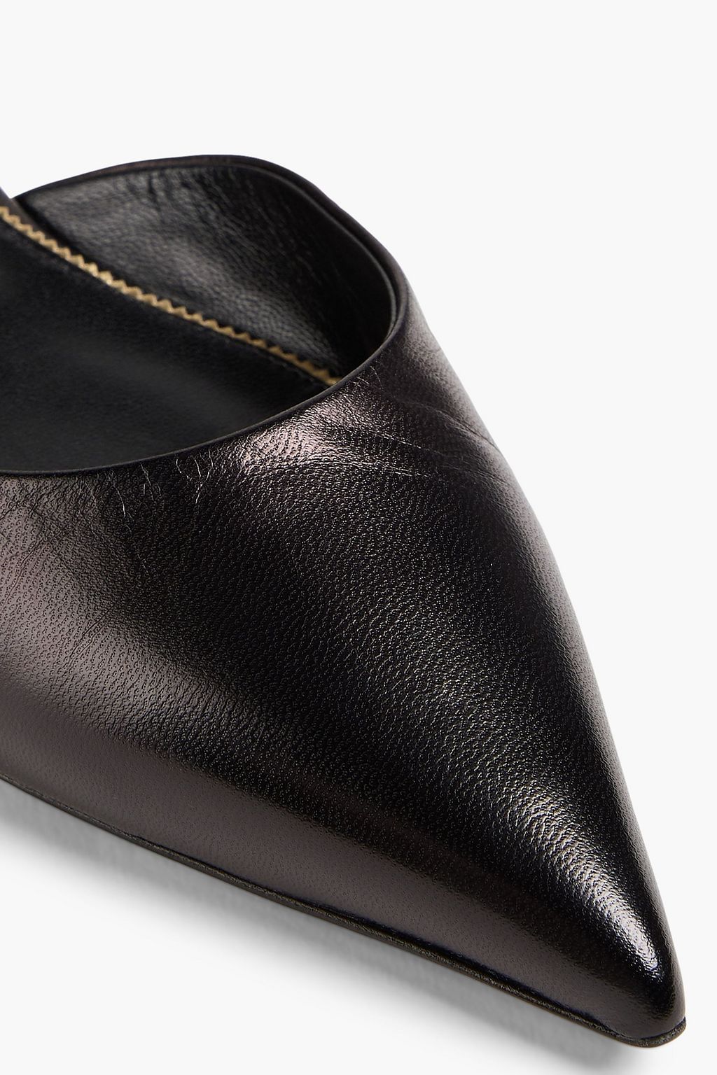 TOM FORD Padlock レザー ポインテッドトゥ フラットシューズ