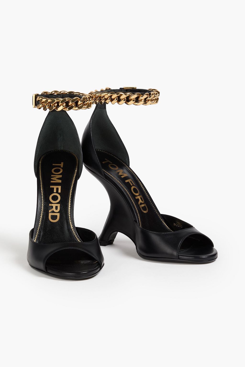 TOM FORD Chain-embellished leather sandals