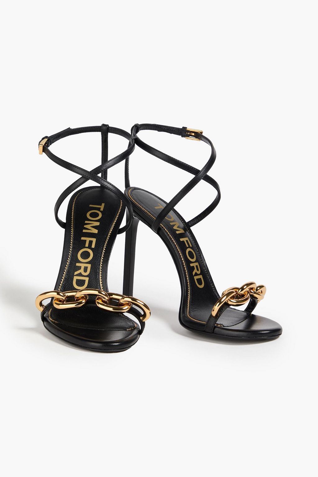 TOM FORD Chain-embellished leather sandals