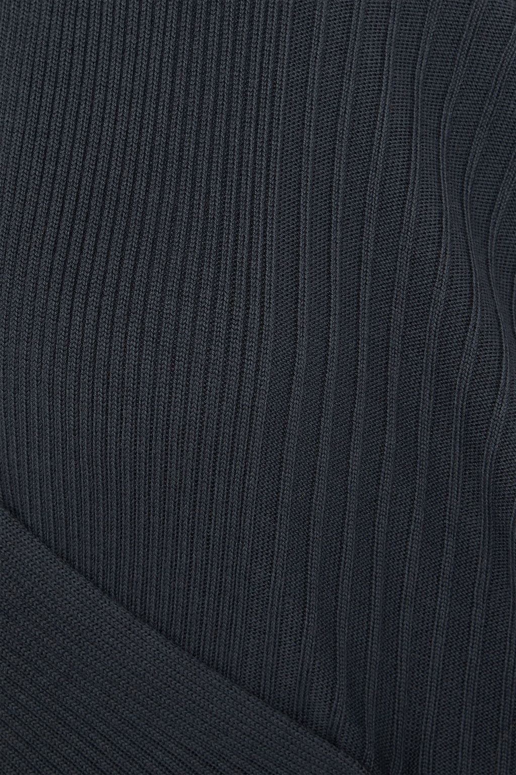 JOSEPH Ribbed merino wool poncho