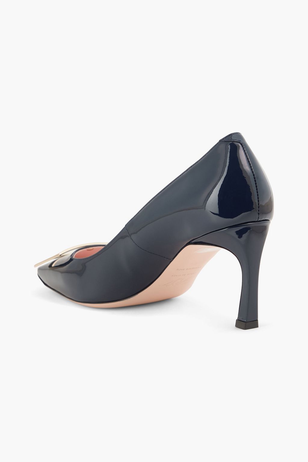 ROGER VIVIER Belle Vivier Trompette embellished patent-leather pumps