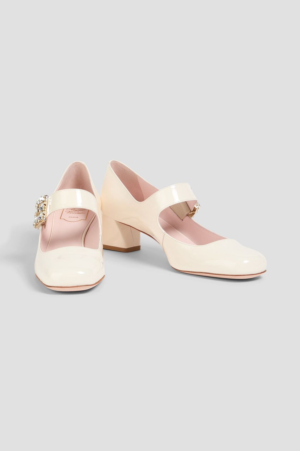 ROGER VIVIER Mary-Jane-Pumps „Tres Vivier“ aus Lackleder mit Verzierung