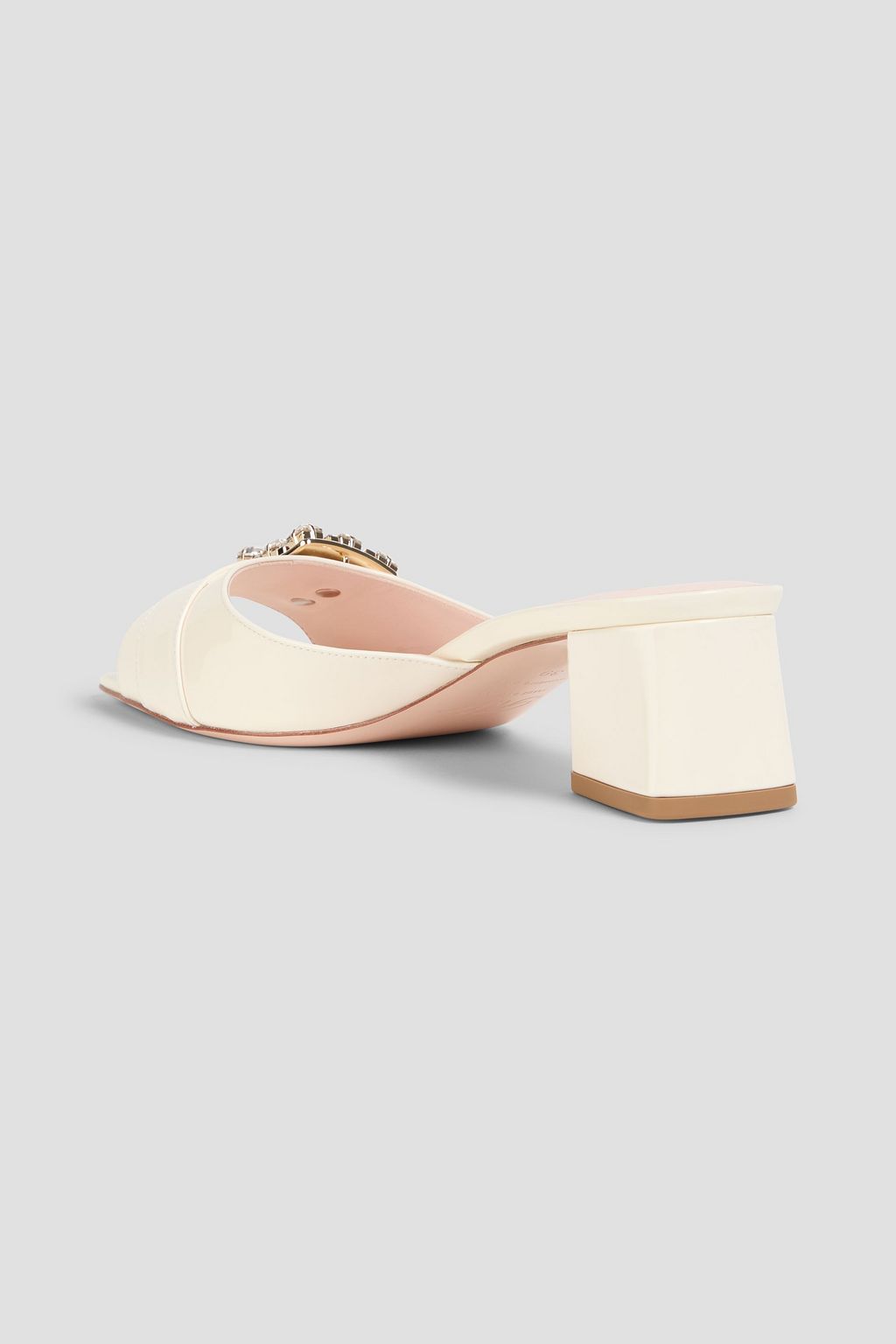 ROGER VIVIER Tres Vivier embellished patent-leather mules