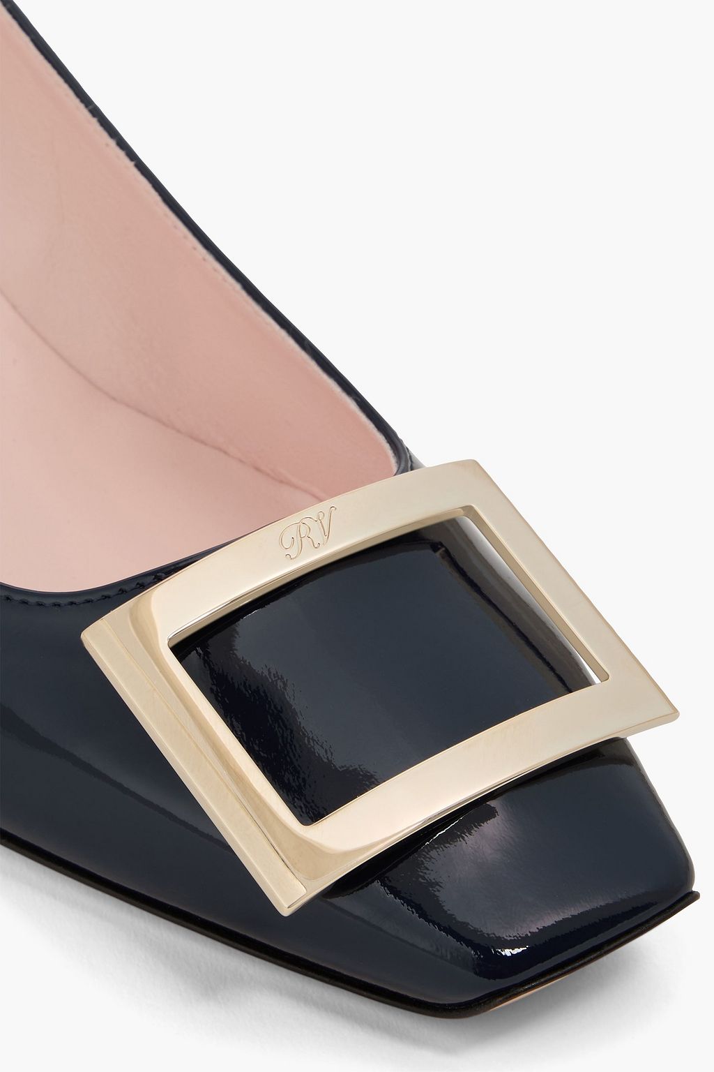 ROGER VIVIER Trompette buckle-embellished patent-leather pumps