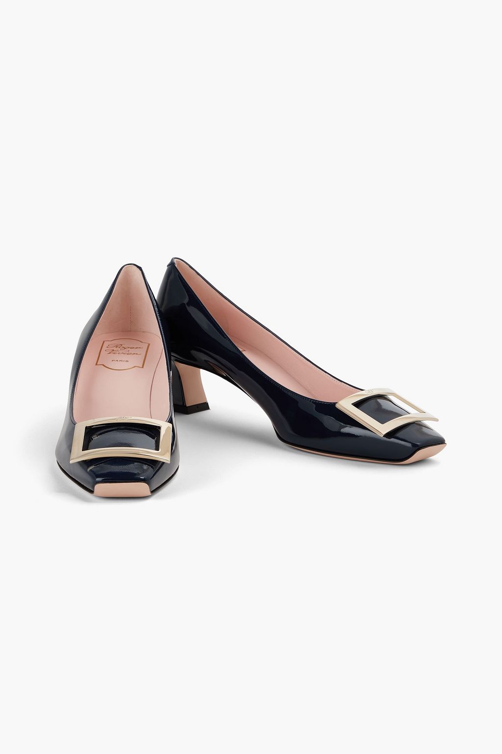 ROGER VIVIER Trompette buckle-embellished patent-leather pumps
