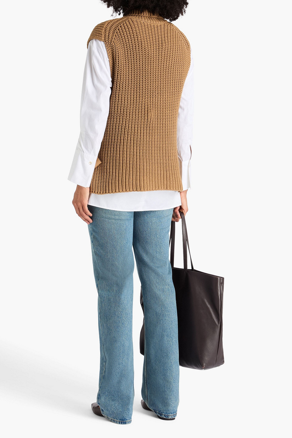  Joseph - Mehrlagiger Rollkragenpullover Aus Popeline Und Einer Baumwollmischung - Braun - S 