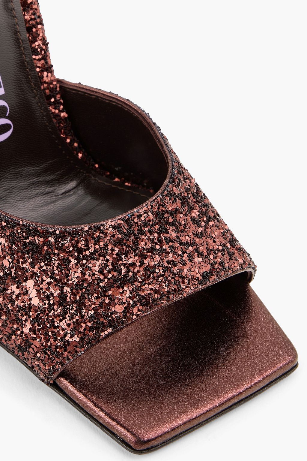 THE ATTICO Devon glittered woven mules