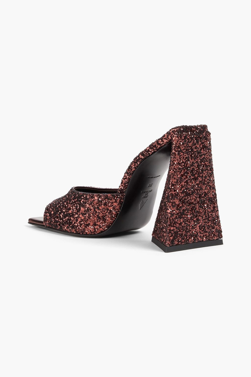 THE ATTICO Devon glittered woven mules