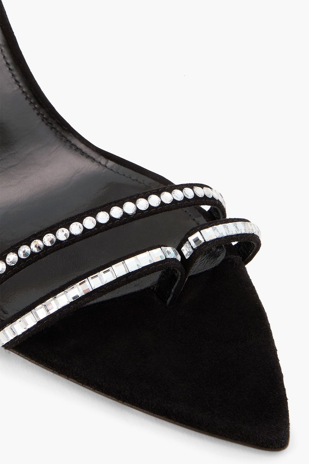 THE ATTICO Ester crystal-embellished suede sandals