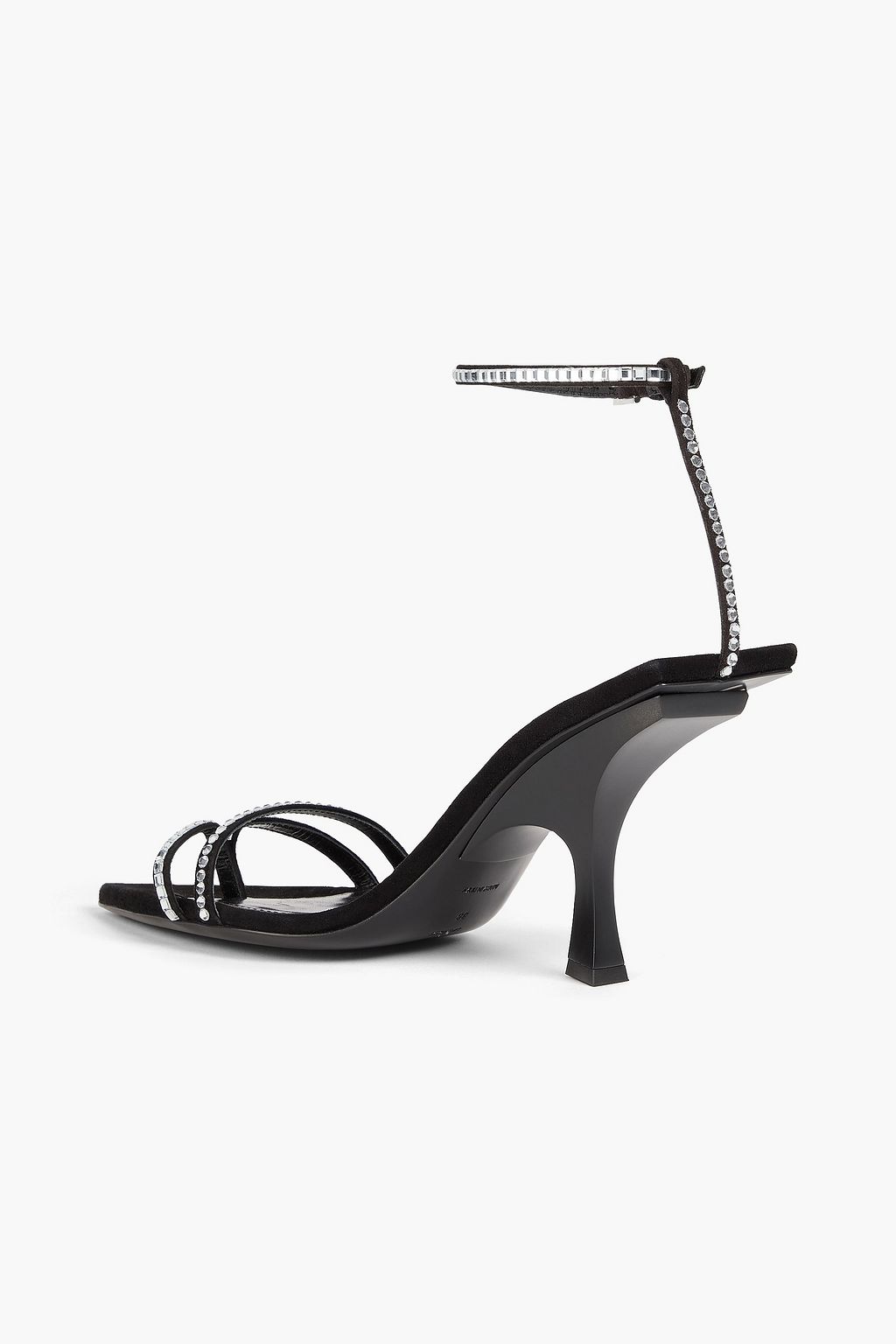 THE ATTICO Ester crystal-embellished suede sandals
