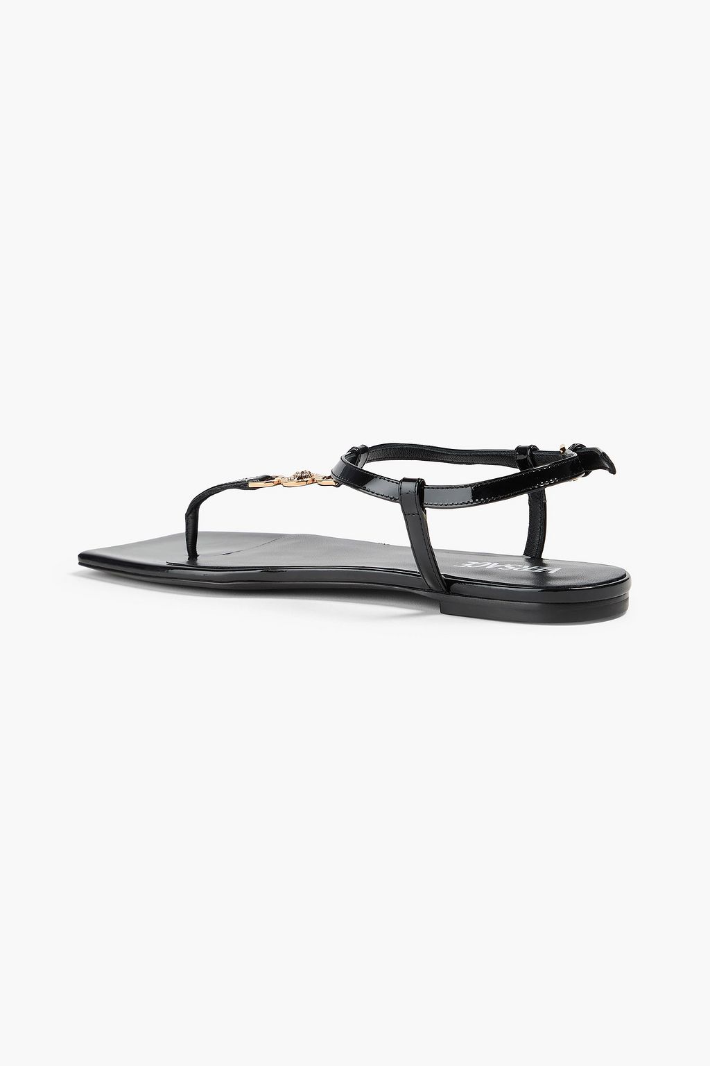 VERSACE Medusa embellished patent-leather sandals