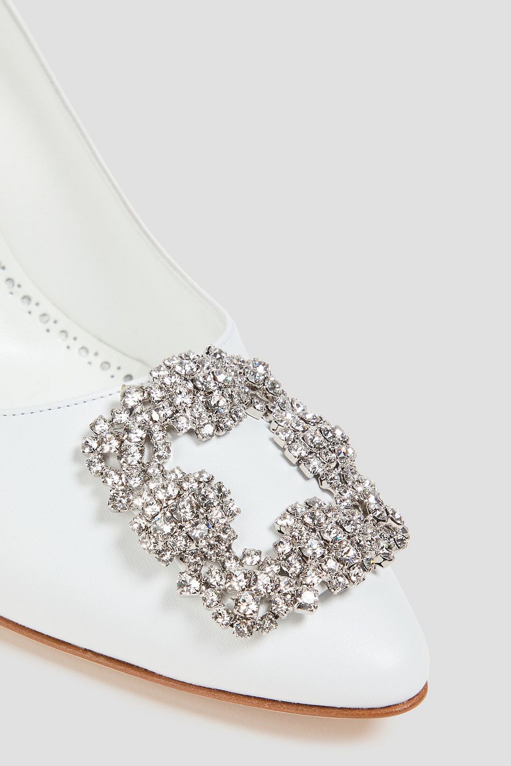 MANOLO BLAHNIK 한기시 장식 디테일 가죽 펌프스