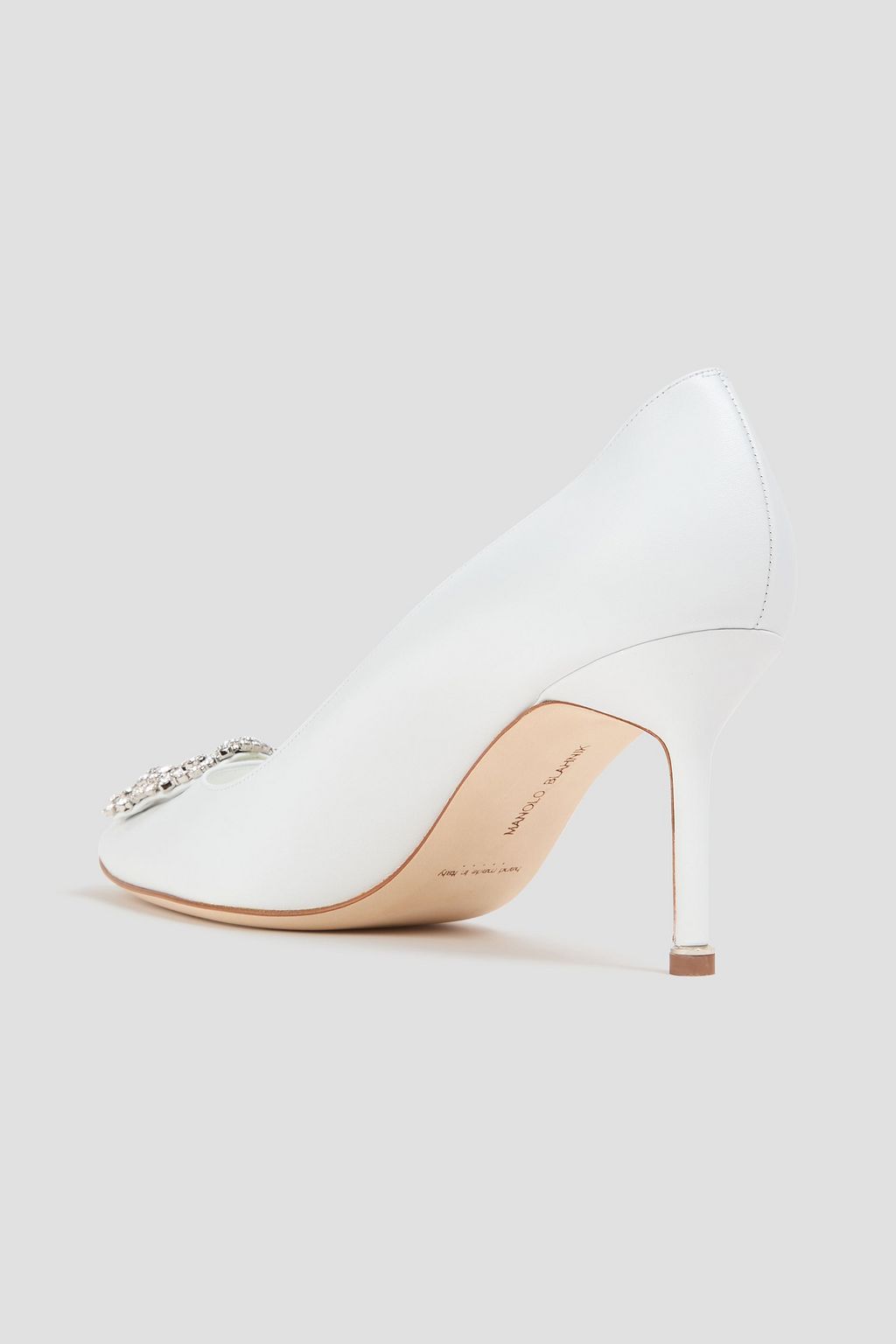 MANOLO BLAHNIK 한기시 장식 디테일 가죽 펌프스