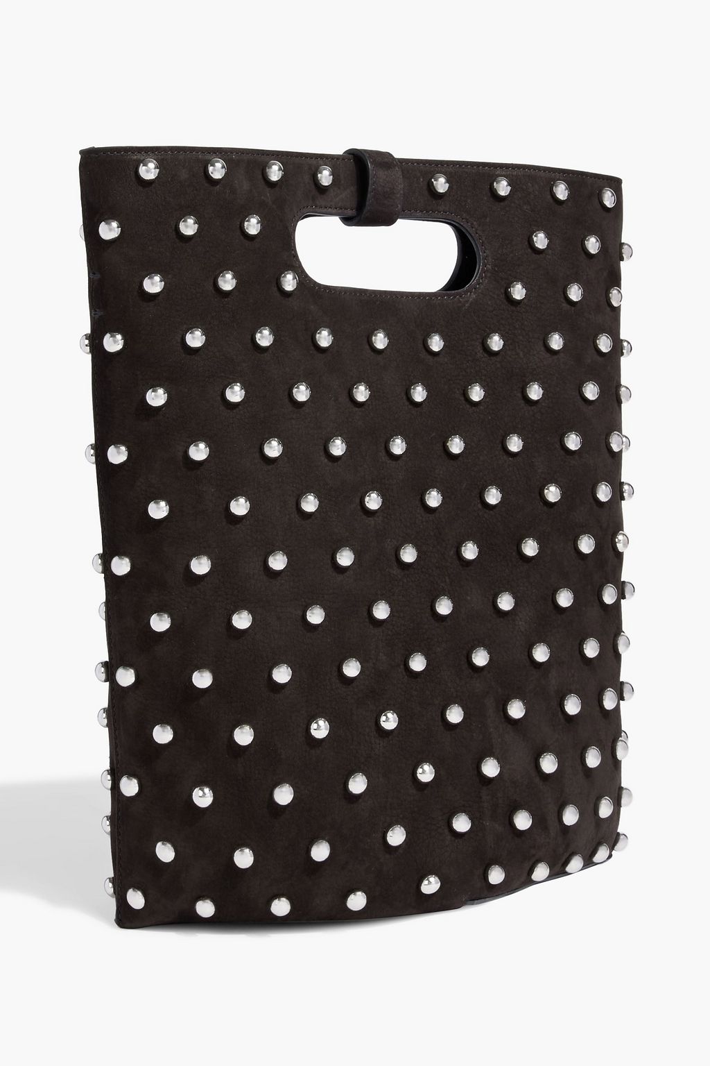 ALAÏA Folded studded suede tote