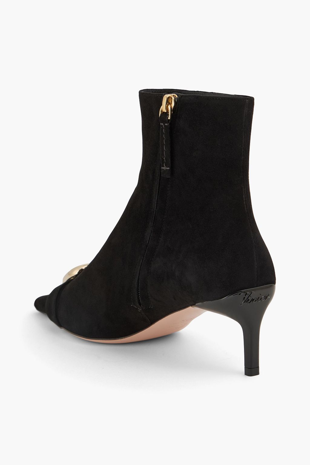 ROGER VIVIER 버클 장식 스웨이드 앵클 부츠