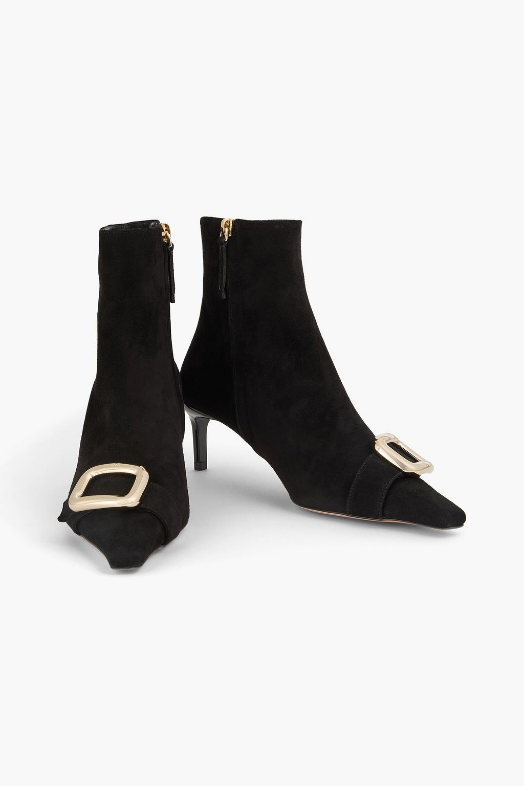 ROGER VIVIER 버클 장식 스웨이드 앵클 부츠