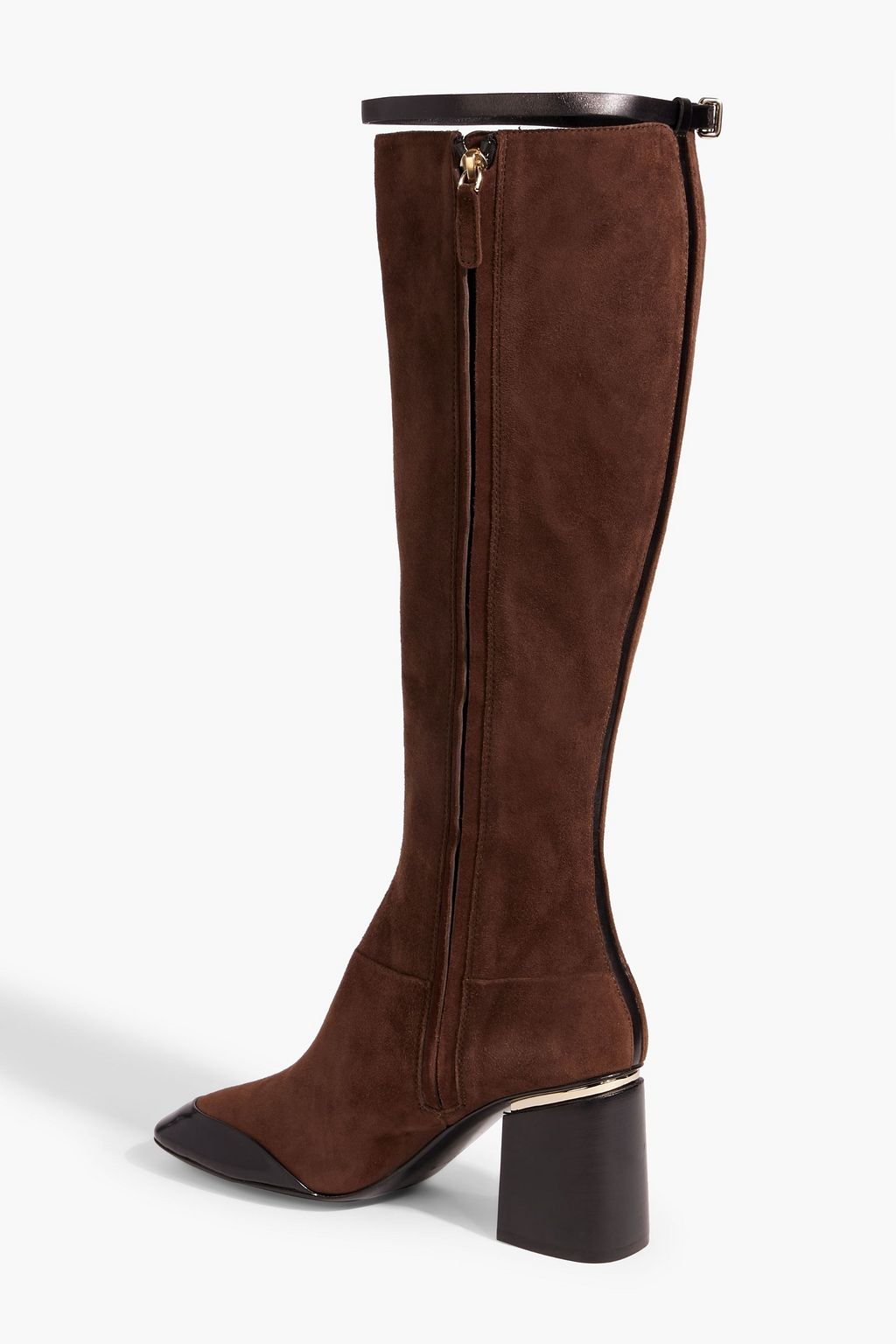 TOD'S Buckled suede knee boots