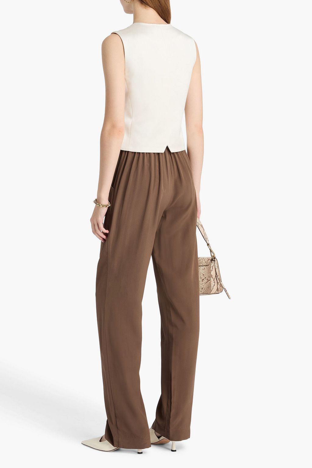 JOSEPH Tova silk crepe de chine straight-leg pants