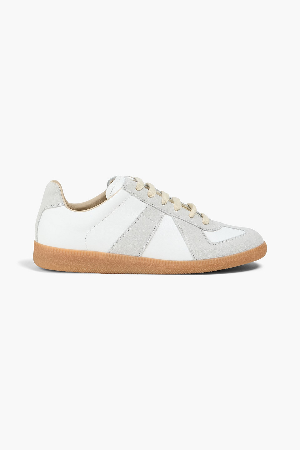 Maison Margiela Suede And Leather Sneakers In Gray