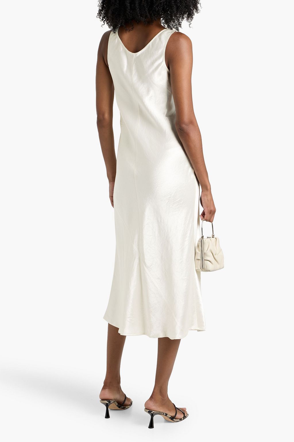 MAX MARA Talete crinkled-satin midi dress