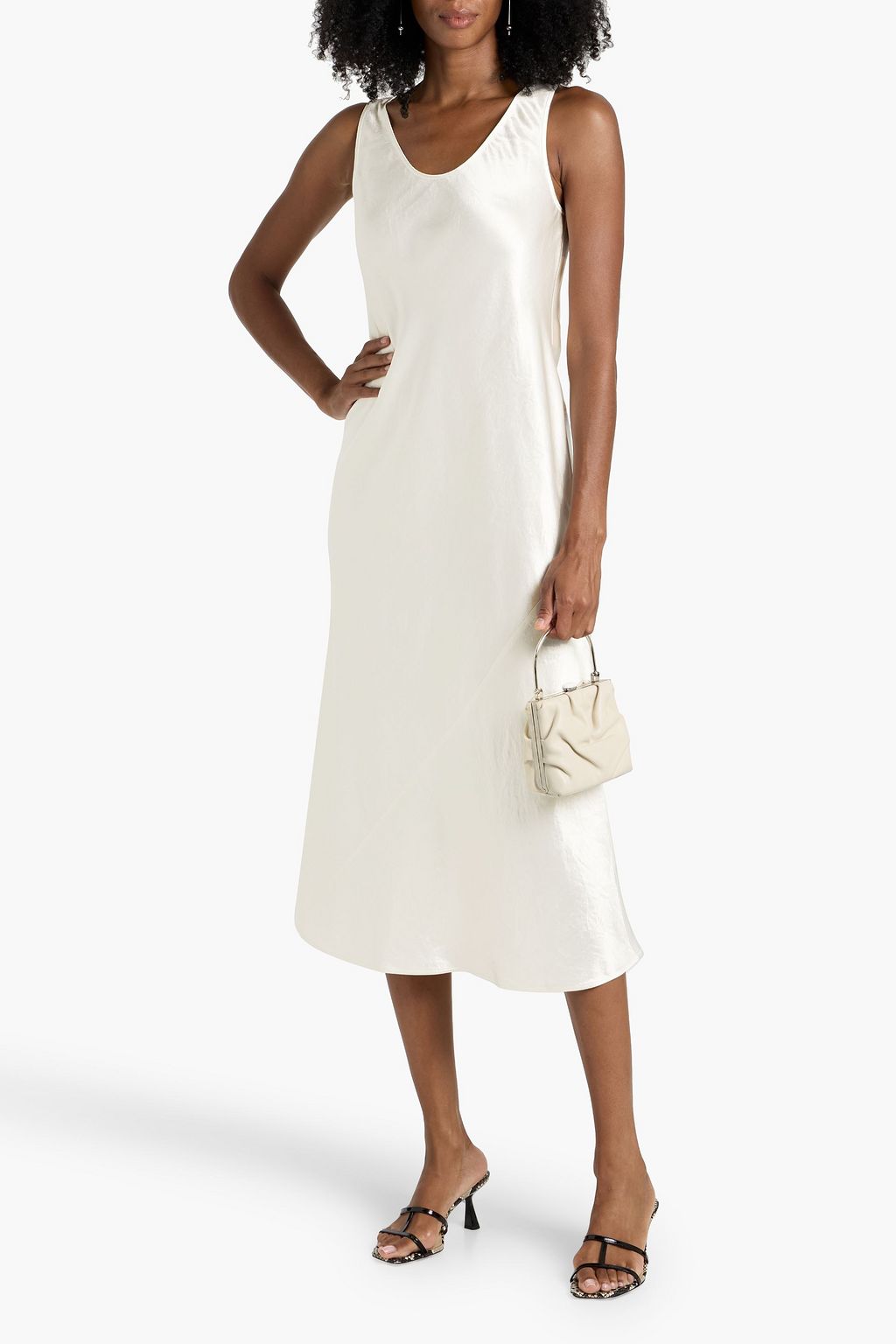 MAX MARA Talete crinkled-satin midi dress