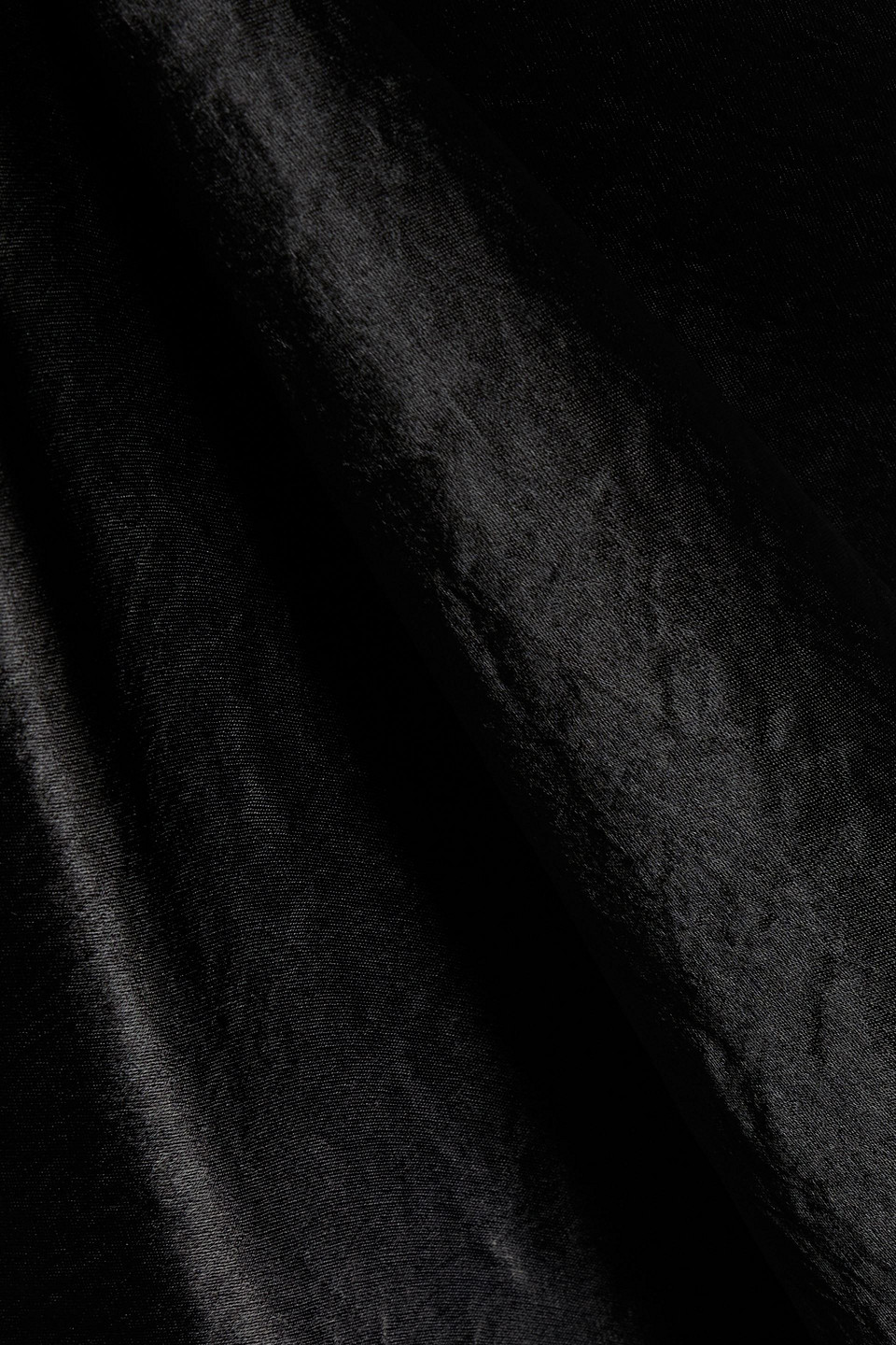 Max Mara Alessio Crinkled-satin Midi Skirt In Black