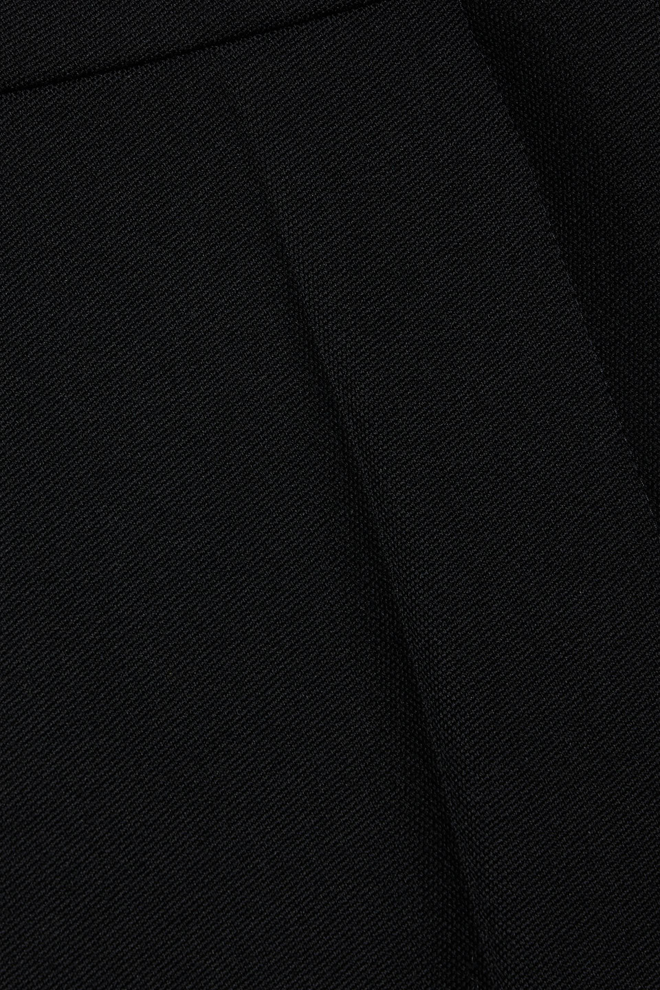 Max Mara Uccio Satin-trimmed Grain De Poudre Wool Straight-leg Pants In Black