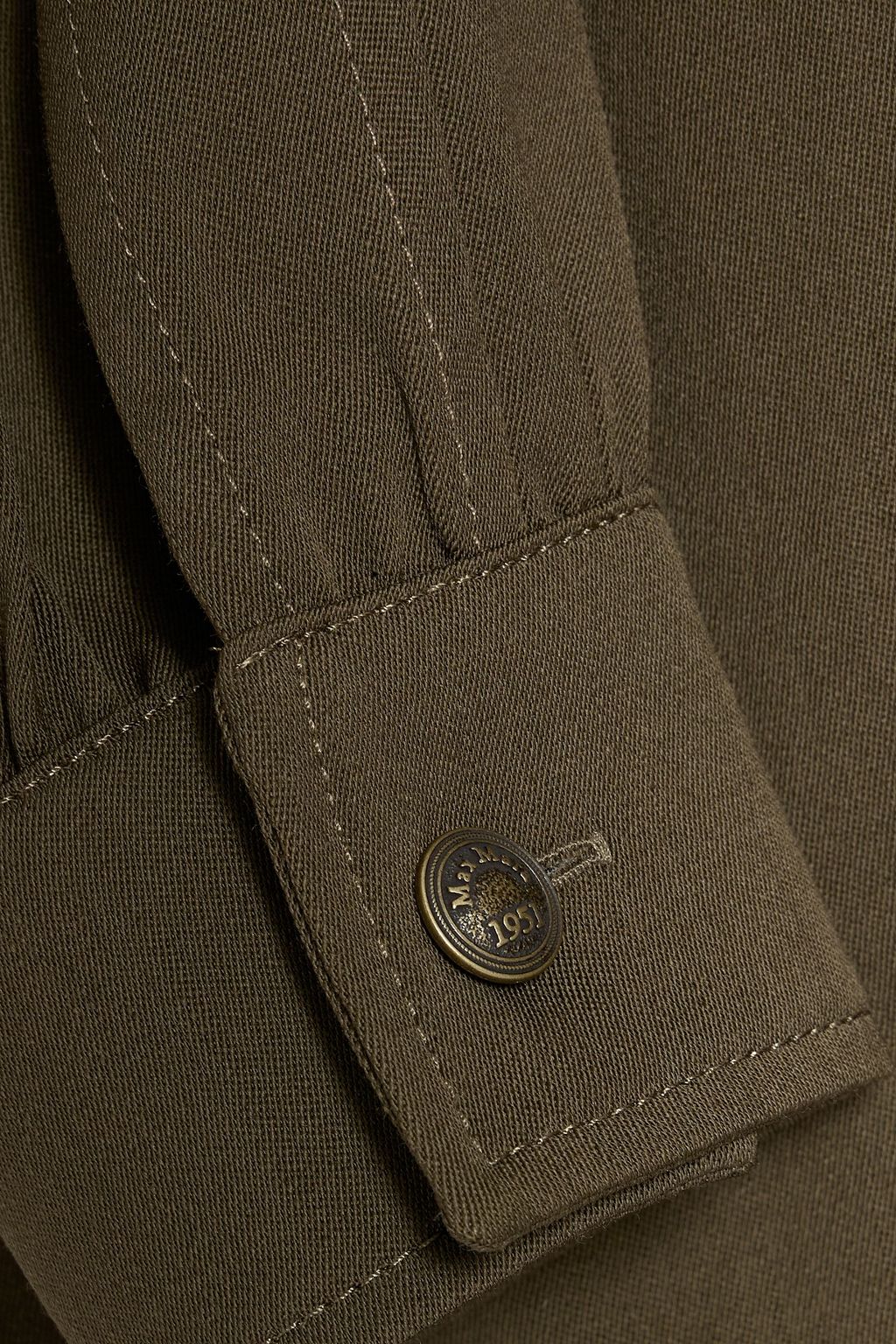 MAX MARA Kim wool-twill mini shirt dress