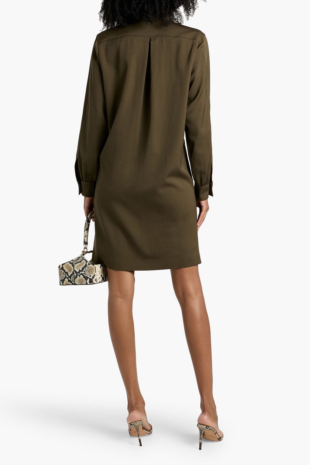 MAX MARA Kim wool-twill mini shirt dress