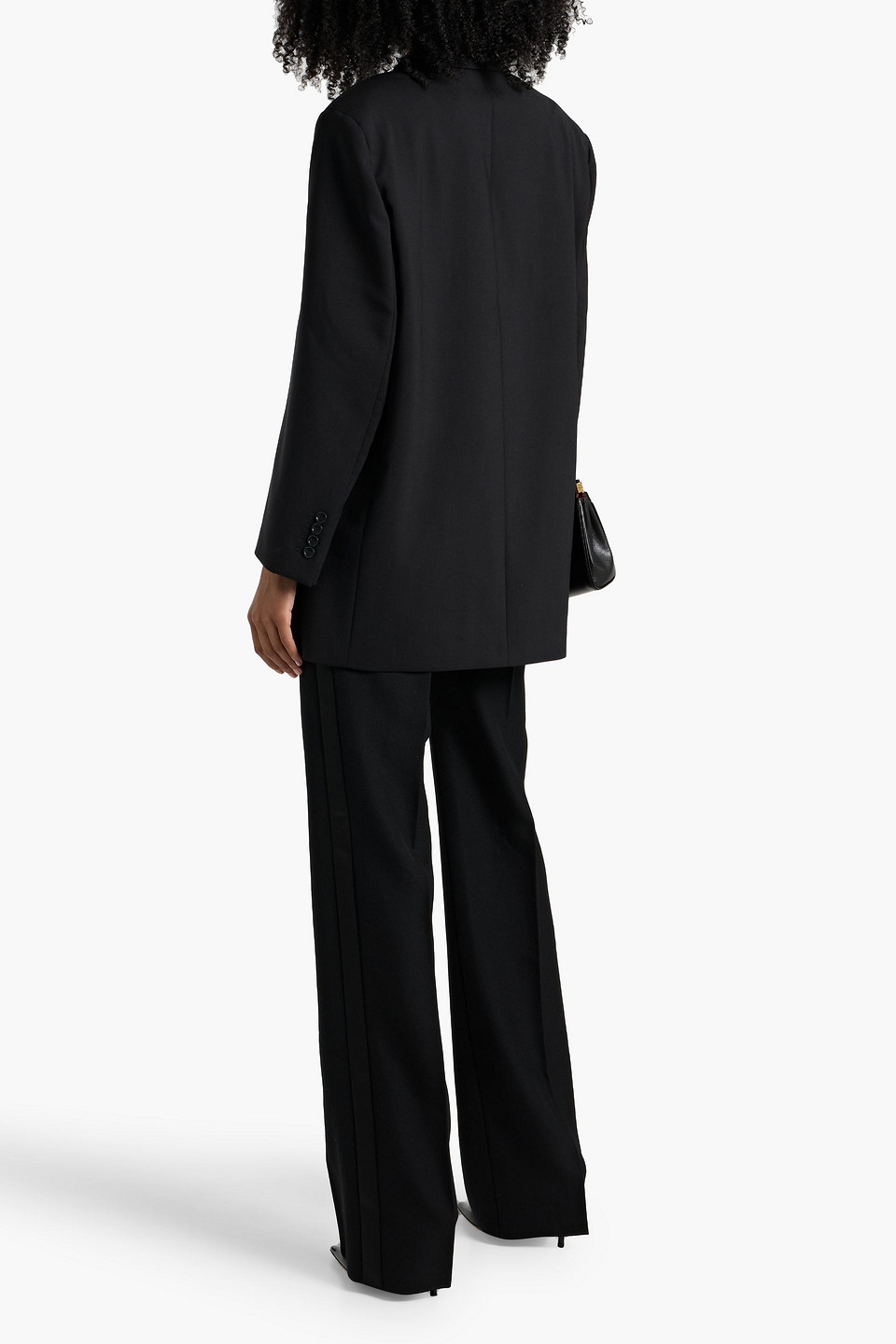 Max Mara Suez Wool-blend Blazer In Black