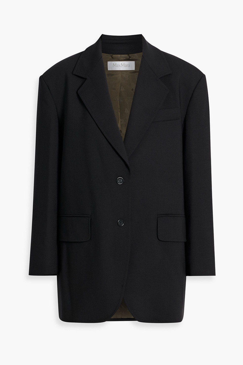 Max Mara Suez Wool-blend Blazer In Black